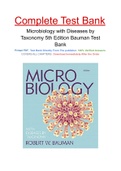 Microbiology with Diseases by Taxonomy 5th Edition Bauman Test Bank