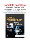 Newman and Carranza’s Clinical Periodontology for the Dental Hygienist 1st Edition Newman Test Bank