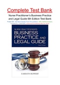 Nurse Practitioner&rsquo;s Business Practice and Legal Guide 6th Edition Test Bank