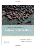 Asking Questions About Cultural Anthropology Concise Introduction 2nd Edition Welsch Test Bank ISBN: 978-0190878115|Complete Guide A+.
