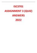ISC3701 Assignment 3 Quiz Answers 2022