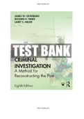 Criminal Investigation 8th Edition Osterburg Test Bank ISBN:978-1138903289|Complete Guide A+.
