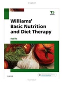 Williams’ Basic Nutrition & Diet Therapy 15th Edition Mclntosh Test Bank ISBN:978-0323377317