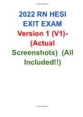 2022 RN HESI EXIT EXAM Version 1 (V1)-  (Actual Screenshots)  (All Included!!)