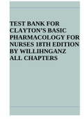 Test Bank Basic Pharmacology for Nurses 18th Edition by Michelle Willihnganz, Bruce D. Clayton Chapter 1-48