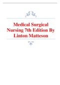  TEST BANK; Medical Surgical Nursing 7th Edition By Linton Matteson