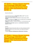 ATI TEAS 6 - Science &lpar;Human Anatomy and Physiology&rpar; 2022&sol;2023 Latest Updated And Comprehensive Exam Revision With Guaranteed Success RATED  A&plus;