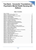 Exam Pack&colon; Test Bank - Varcarolis' Foundations of Psychiatric Mental Health Nursing &lpar;8th Edition&rpar;