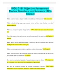 WGU C181 Objective Assessment Review Questions and Answers 100&percnt; Correct