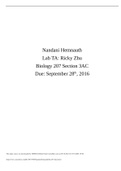 SCIENCE 207 Nandani Hemnauth Bio 207 final intro