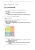 Samenvatting  (hoorcolleges en literatuur) Strategy And Organisation (ECB1SO)
