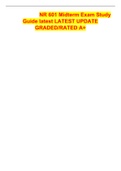 NR 601 Midterm Exam Study Guide latest LATEST UPDATE GRADED&sol;RATED A&plus;