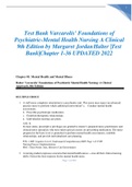 Test Bank Varcarolis' Foundations of Psychiatric-Mental Health Nursing A Clinical 9th Edition by Margaret Jordan Halter |Test Bank|Chapter 1-36 UPDATED 2022
