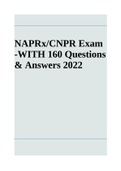 NAPRx/CNPR Exam -WITH 160 Questions and Answers 2022