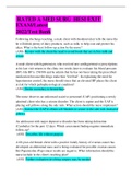  RATED A MED SURG HESI EXIT EXAM&sol;Latest 2022&sol;Test Bank VERIFIED 100&percnt; CORRECT