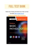 Robbins Basic Pathology 10th Edition Kymar Abbas Test Bank