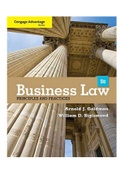 Cengage Advantage Books Business Law Principles and Practices 9th Edition Goldman Test Bank ISBN: 9781133586562|COMPLETE GUIDE A+