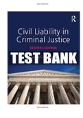 Civil Liability in Criminal Justice 7th Edition Ross Test Bank ISBN: 9780323356459|COMPLETE GUIDE A+