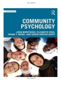 Community Psychology 6th Edition Moritsugu Test Bank |ISBN:978-1138747067|100% correct Answers