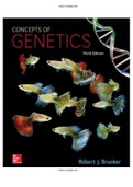 Concepts Of Genetics 3rd Edition Brooker Test Bank ISBN:978-1259879906 |Complete Guide A+