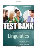 Concise Introduction to Linguistics 4th Edition Rowe Test Bank ISBN:9780133811216|Complete Guide A+