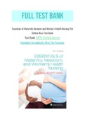 Essentials of Maternity Newborn and Women’s Health Nursing 5th Edition Ricci Test Bank