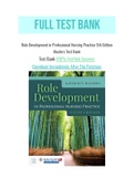 Role Development in Professional Nursing Practice 5th Edition Masters Test Bank