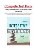 Integrative Medicine 4th Edition Rakel Test Bank