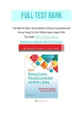 Test Bank for Bates' Nursing Guide to Physical Examination and History Taking 3rd third Edition Hogan-Quigley Palm