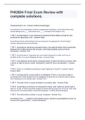 PHI2604 Final Exam Review with complete solutions&period;