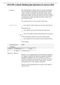 GEN 499 Critical Thinking Quiz&period; Questions & Answers 2022