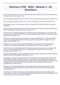 Biochem C785 - WGU - Module 3 - All  Questions 2022&sol;2023