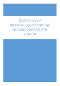 TEST BANK FOR PHARMACOLOGY AND THE NURSING PROCESS 9TH EDITION (all chapters)