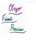 Organic chemistry final review 