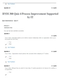IFSM 300 Quiz 4 Process Improvement Supported by IT