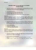 RESPIRATORY NCLEX REVIEW SAUNDERS MARKSCHEME