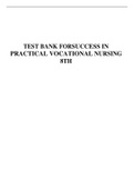 TEST BANK FOR SUCCESS IN PRACTICAL VOCATIONAL NURSING 8TH