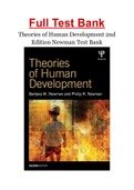 Theories of Human Development 2nd Edition Newman Test Bank
