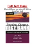 Physical Change and Aging 6th Edition Saxon Test Bank