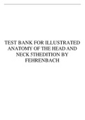 TEST BANK FOR ILLUSTRATED ANATOMY OF THE HEAD AND NECK 5THEDITION BY FEHRENBACH