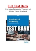 Principles of Marketing Version 4 4th Edition Tanner Test Bank