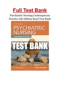Psychiatric Nursing Contemporary Practice 6th Edition Boyd Test Bank