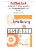 TEXTBOOK OF BASIC NURSING 11TH EDITION ROSDAHL TEST BANK