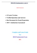 HESI RN Fundamentals v1 and v2