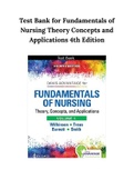 Test Bank for Fundamentals of Nursing Theory Concepts and Applications 4th Edition