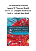 Olds Maternal-Newborn Nursing & Women&rsquo;s Health Across the Lifespan 11th Edition Patricia Ladewig Test Bank