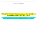 NUR2392/NUR 2392 MDC2 Final Exam Study Guide|Final exams 2 versions |final exam 1 blueprint
