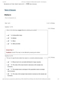Biostatistics for Public Health, Section 001 : Tests & Quizzes (Answer Key)