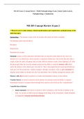 NR 283 Exam 2 Concept Review, NR 283 Pathophysiology Chamberlain College of Nursing