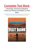 Psychology of Exercise Integrating Theory and Practice 3rd Edition Lox Test Bank